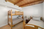Third bedroom with bunk bed and twin bed